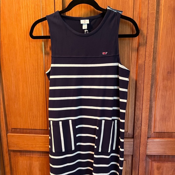 Vineyard Vines girls blue & white strip sleeveless dress ( NWT) - Picture 2 of 15